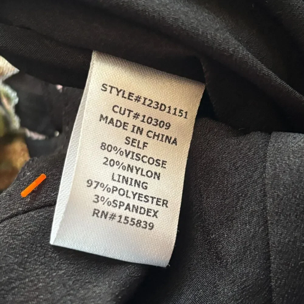 Olia Adjustable Strap Velvet Floral Burnout Whimsigoth Fairy Maxi Dress Size M - Picture 15 of 16